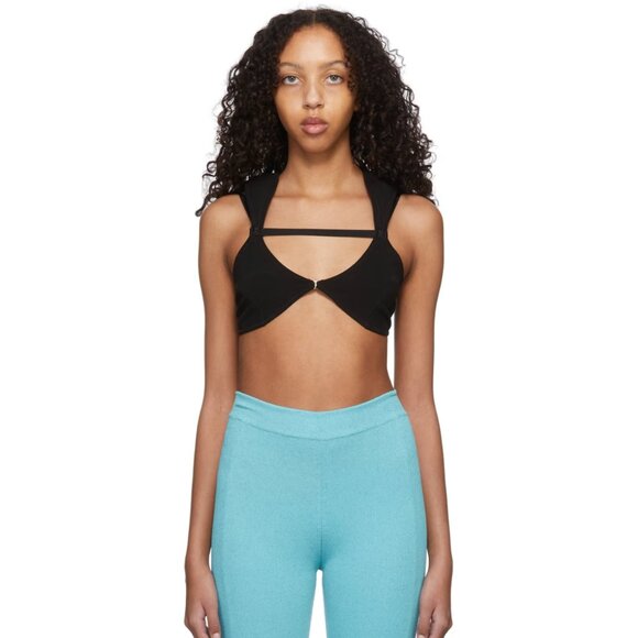 JACQUEMUS Black 'Le Bandeau Veleiro' Bra (Modified) - Picture 9 of 12